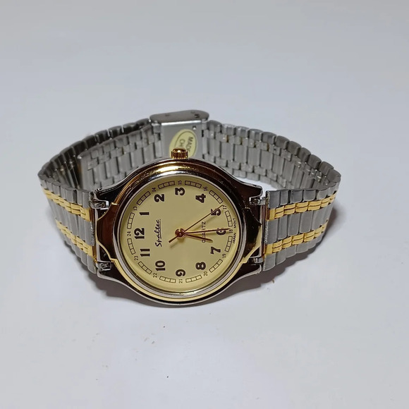 Spaltec Quartz Watch Mens Two Tone Watch Military Time Working New Battery shows - Picture 1 of 8